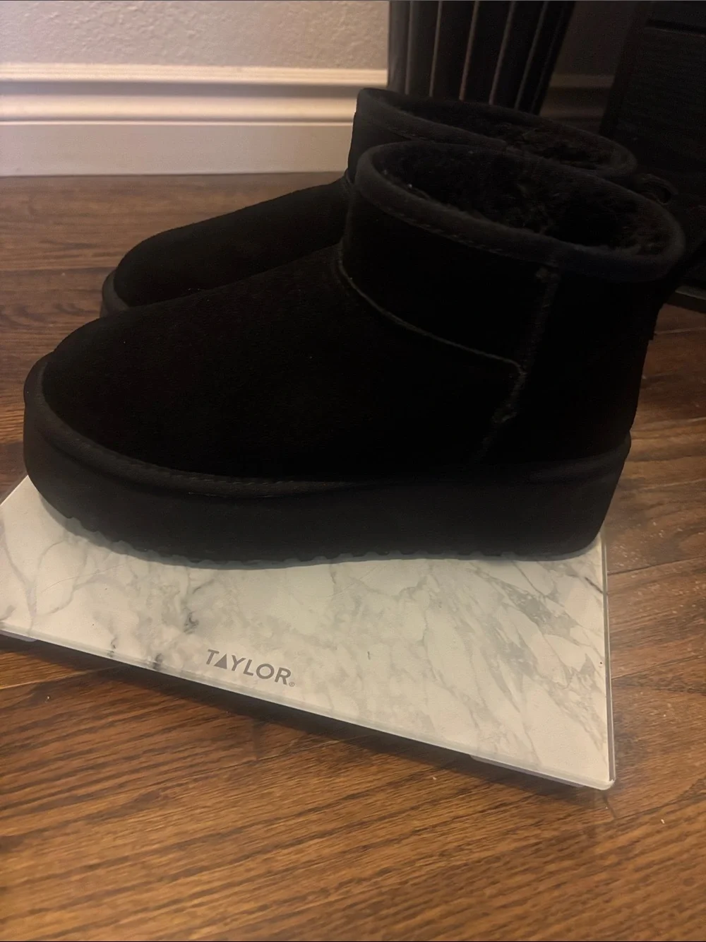 Project Cloud “Ugg style” Black Platform Ankle Boots - Women's Cozy Slip-On